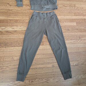 Pact Thermal Waffle Snap Jogger - Grape Leaf (Muted Green)